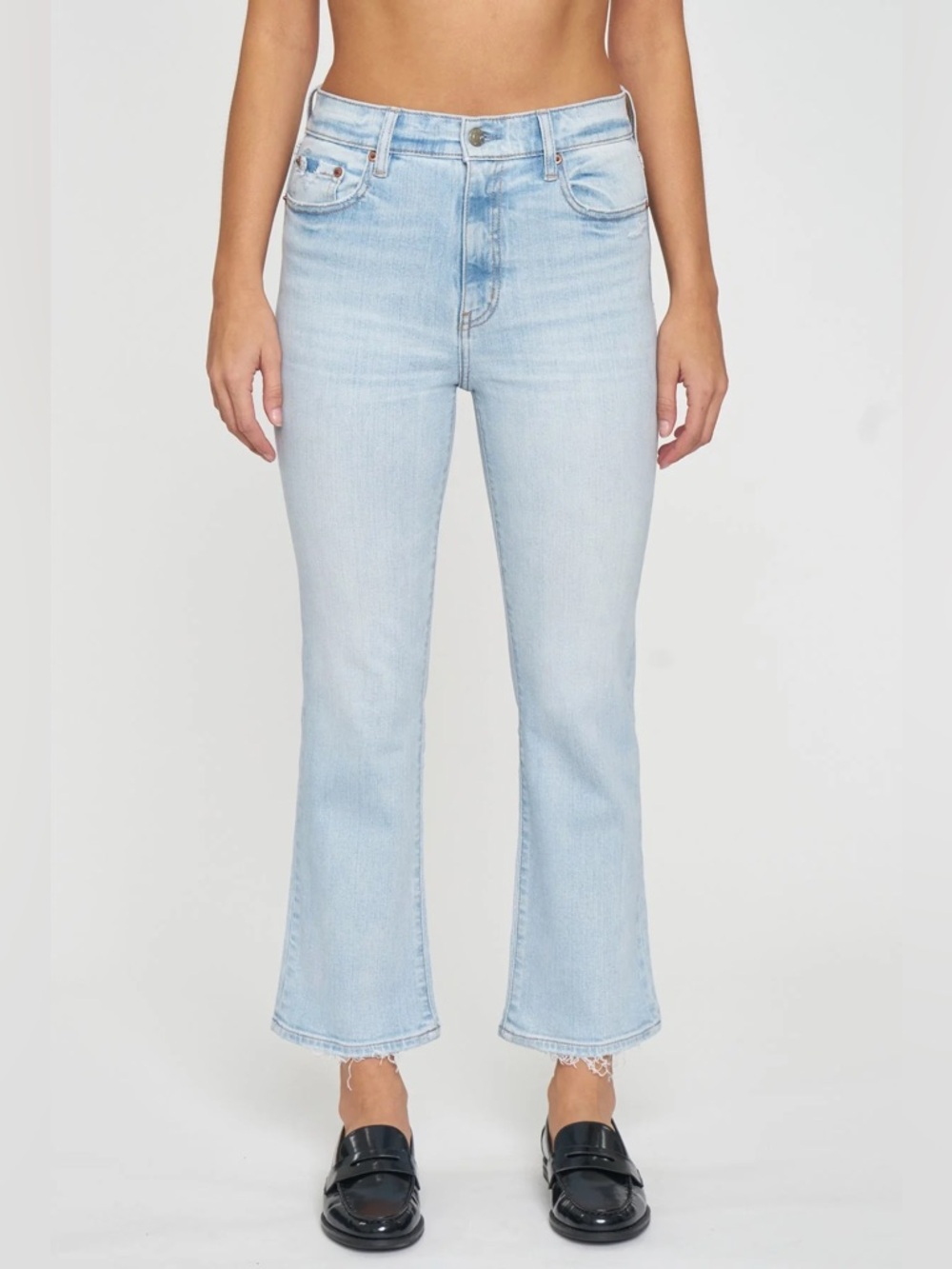 Daze Shy Girl Believer Light Wash Women's High-Rise Slight Flare Jeans
